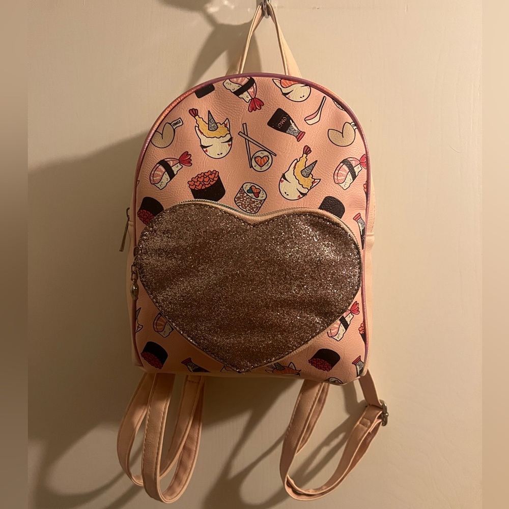 Chic Pink Backpack with Inner Pocket